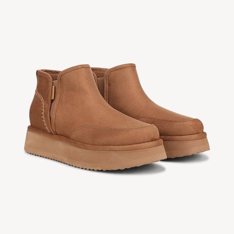 Dr. Scholl's Women's Chill Out Bootie Boots Praline Brown Microsuede DRSCH 8.0 M
