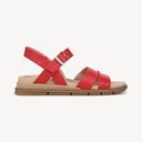 Red Faux Leather