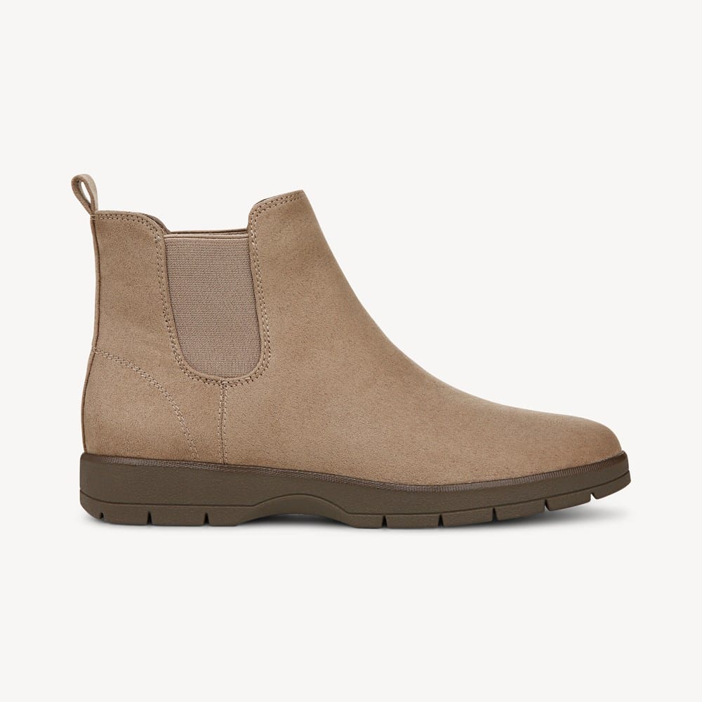 thumbnail image 2 of Coutgo Womens Platform Chunky Low Heel Slip On Chelsea Boots Suede Elastic Ankle Boots | Ankle & Bootie 2 of 12