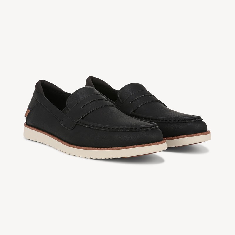 Dr. Scholl's Men's Sync Loafer Shoes Black Faux Leather DRSCH 9.5 W