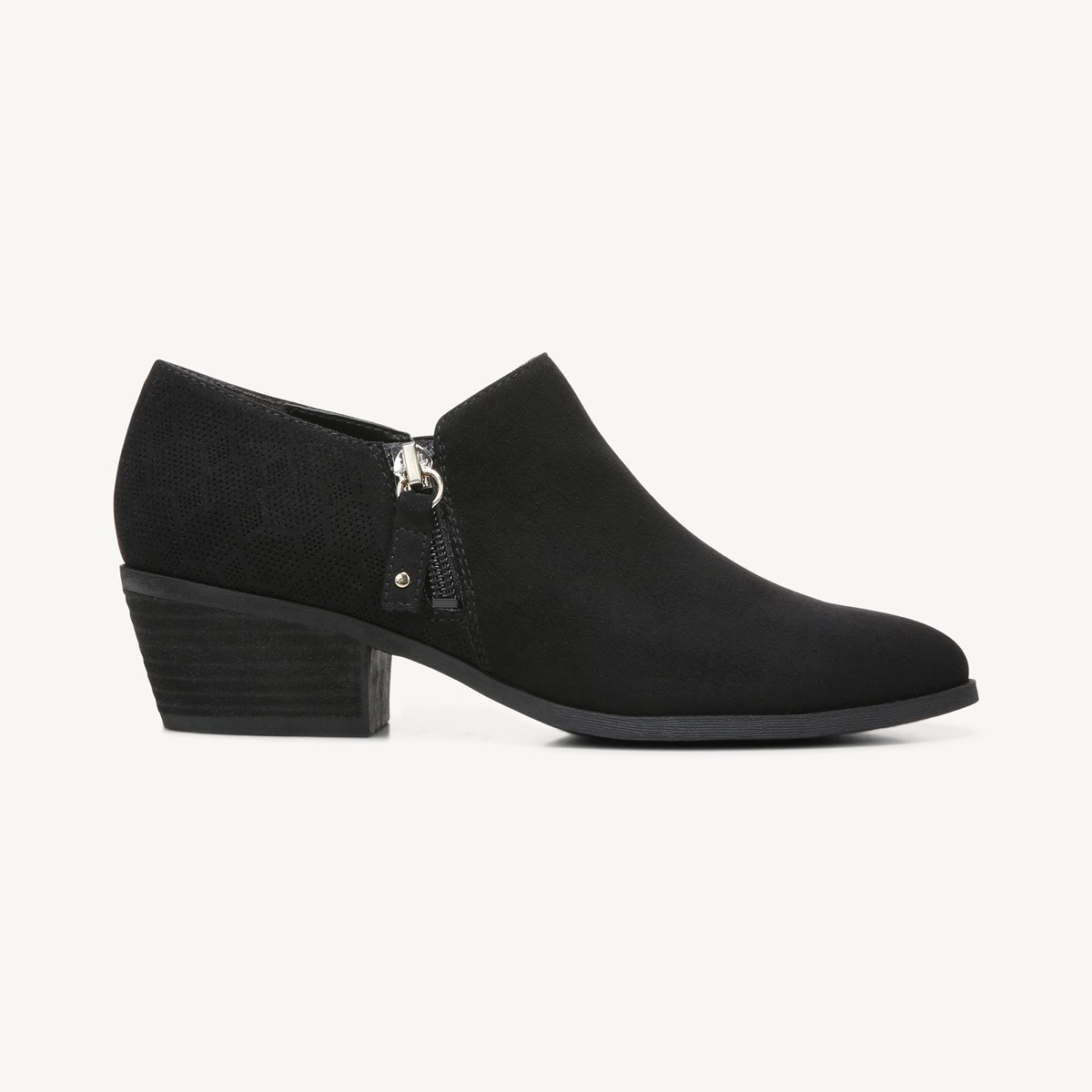 dr scholl's black leather booties