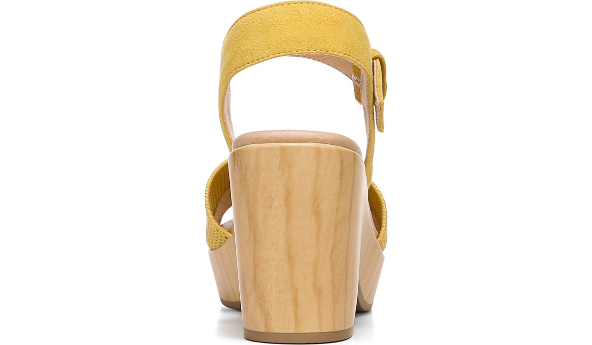 dr scholl's lemon block heel sandal