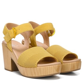 dr scholl's lemon block heel sandal