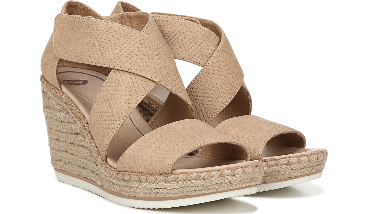 nude wedge slides