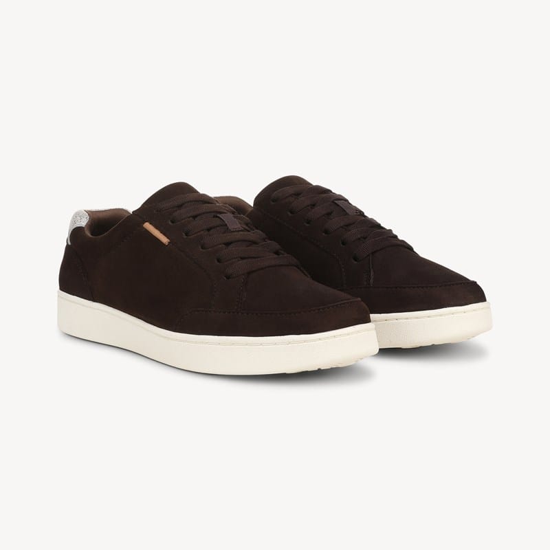 Dr. Scholl's Beyond Comfort Women's Feel Plantar FascIItis Sneaker Shoes Dark Umber Brown Suede DRSBC Leather 6.5 W