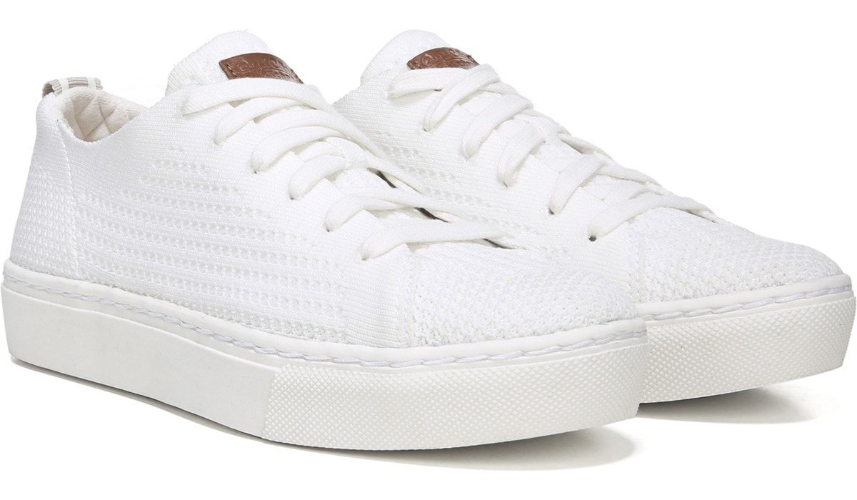 white lace platform sneakers