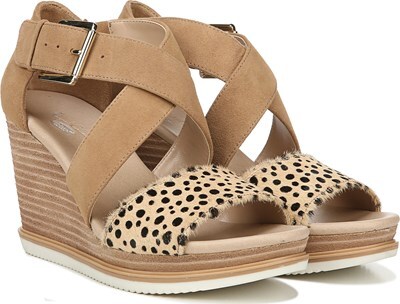 dr scholl's leopard wedge