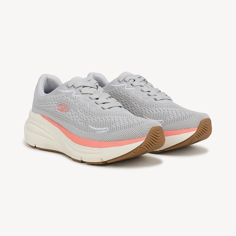 Dr. Scholl's Beyond Comfort Women's Walk Longer Knit Lace Up Sneaker Shoes Grey Knit DRSBC 11.0 M