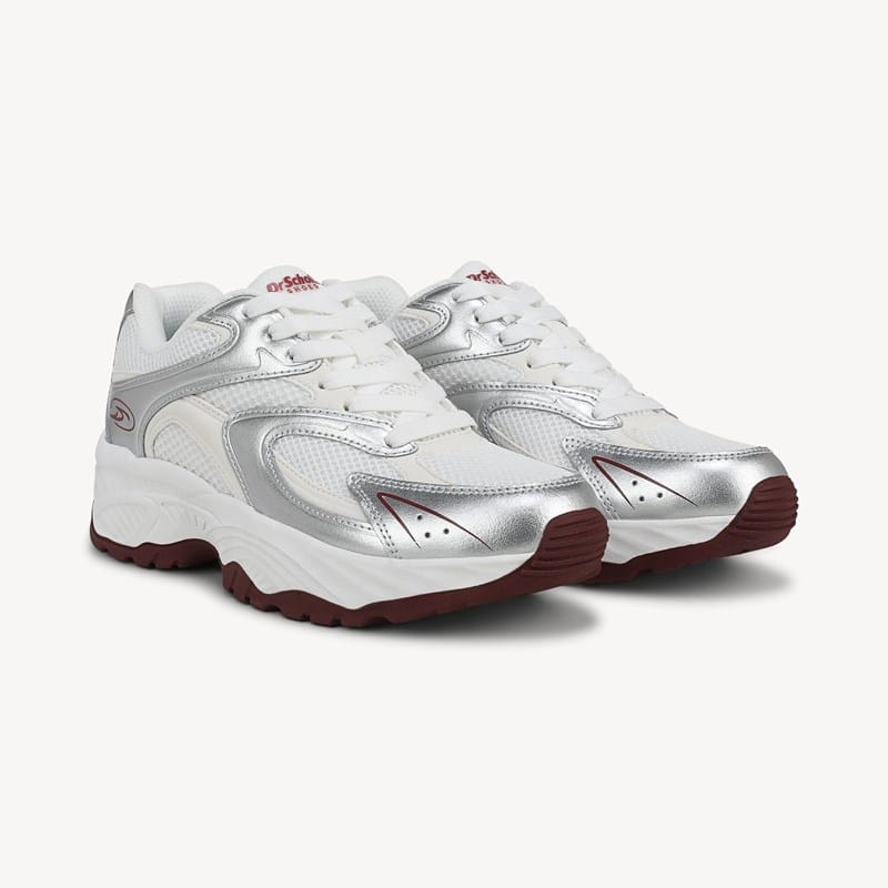 Dr. Scholl's Beyond Comfort Women's High Energy Walking Sneaker Shoes Silver Leather DRSBC 11.0 M