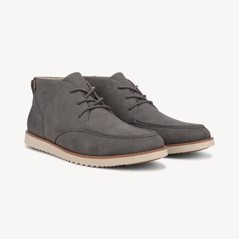 Dr. Scholl's Men's Sync Flex Moc-Toe Microsuede Chukka Boots - Gray Microsuede
