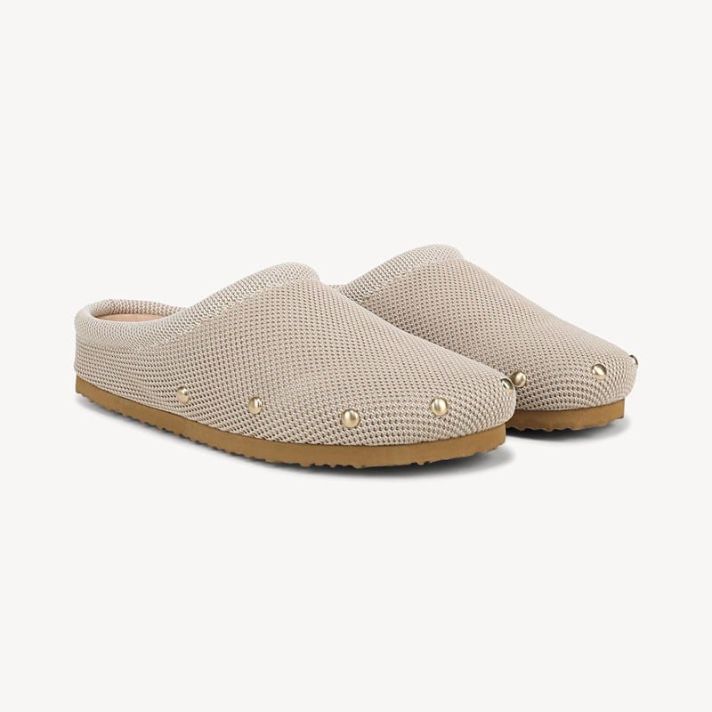 Dr. Scholl's Women's So Easy Knit Studded Round Toe Clogs - Cuban Sand Knit