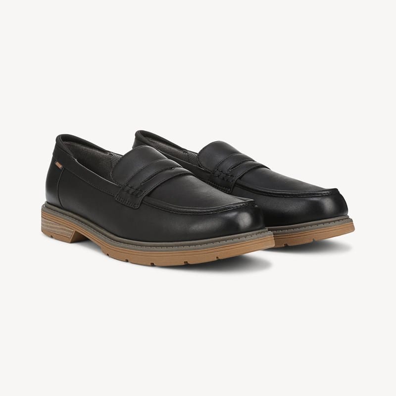 Dr. Scholl's Men's Ashton Loafer Shoes Black Faux Leather DRSCH 12.0 M