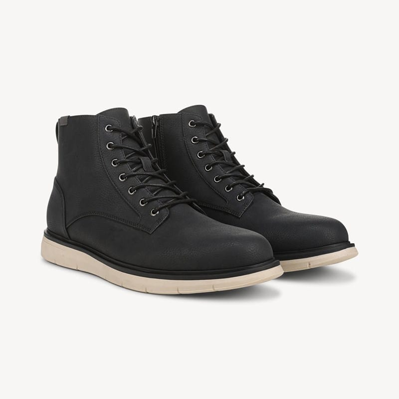 Dr. Scholl's Men's Stanley Lace Up Boot Black Faux Leather DRSCH 13.0 M