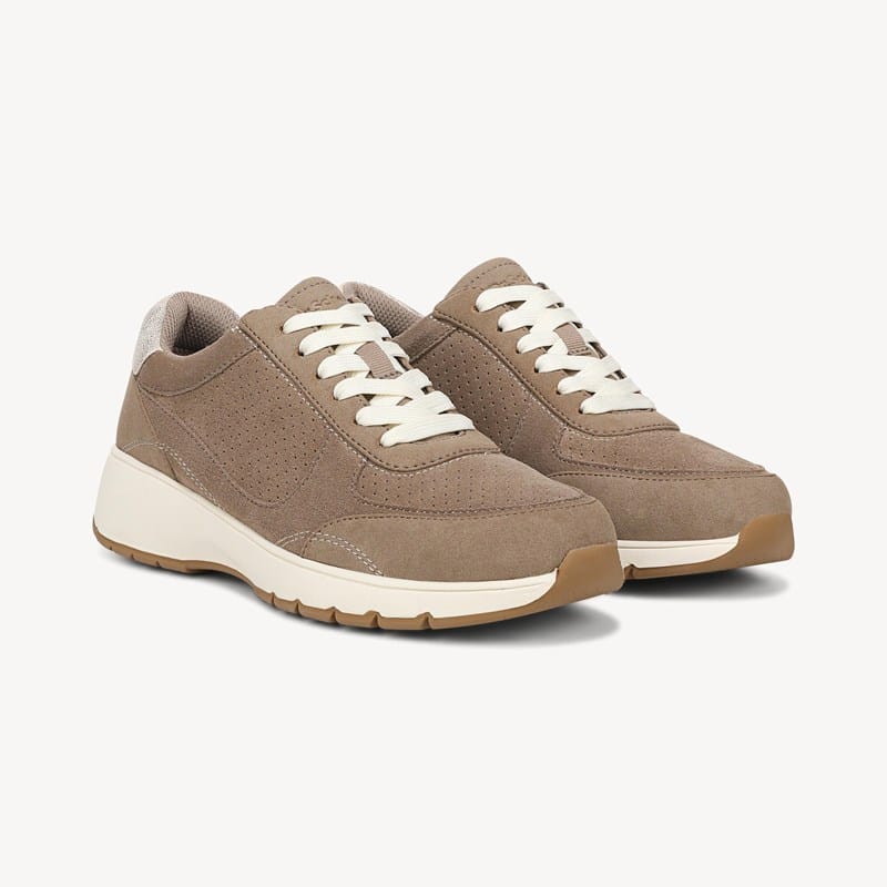 Dr. Scholl's Beyond Comfort Women's New Energy Walking Sneaker Shoes Woodsmoke Suede DRSBC Leather 11.0 M