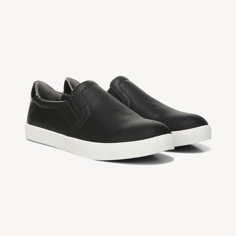 Dr. Scholl's Women's Madison Slip On Sneaker Shoes Black Perf DRSCH Leather 8.5 M