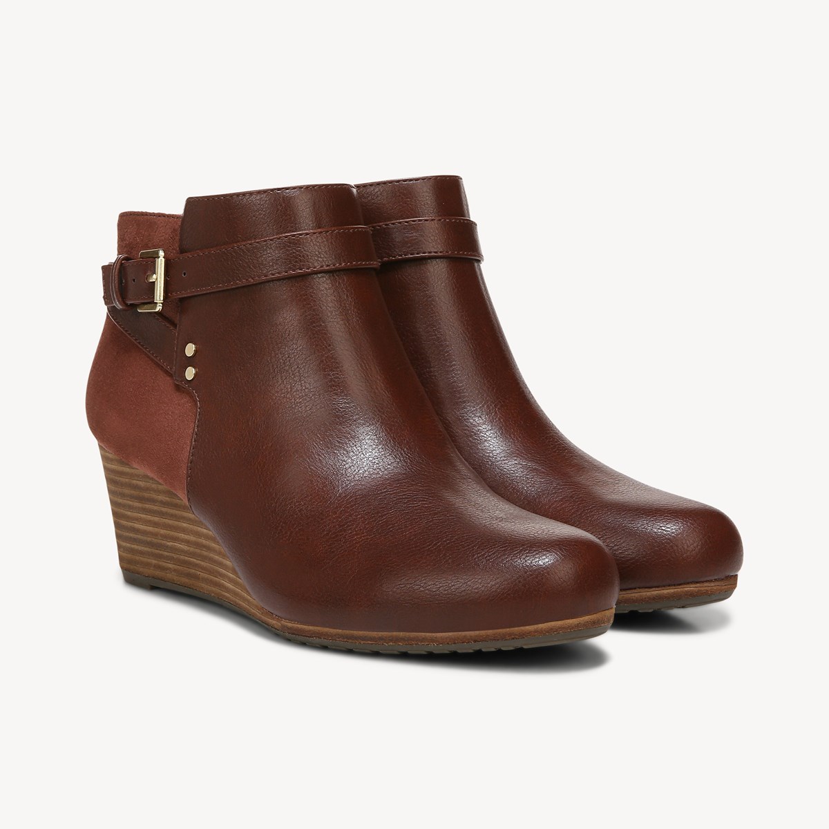 Double Wedge Bootie in Copper Brown 