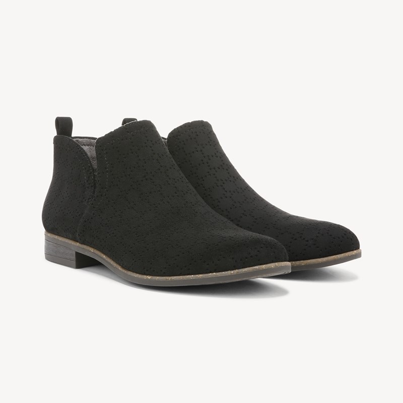 Dr. Scholl's Women's Rate Bootie Boots Black Microfiber DRSCH 7.5 W