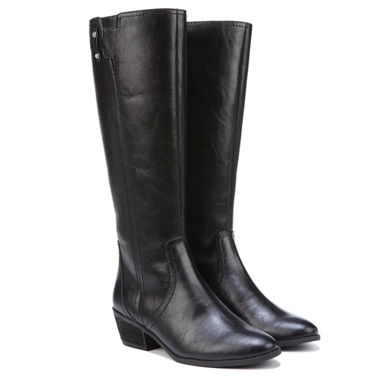 Dr. Scholl's Women's Brilliance Wide Calf Knee High Boot Black Faux Leather DRSCH 6.5 M