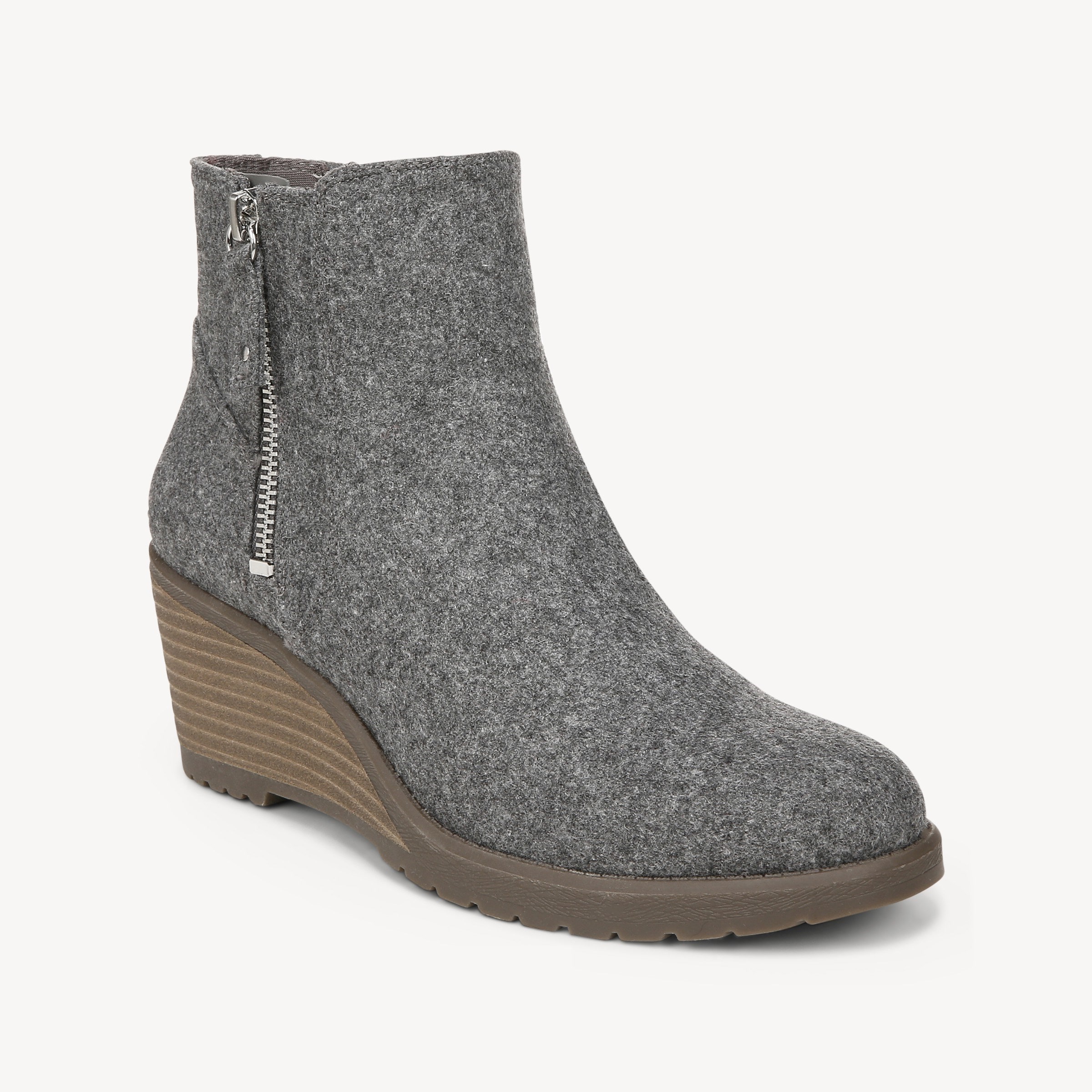 Grey wedge on sale ankle boots