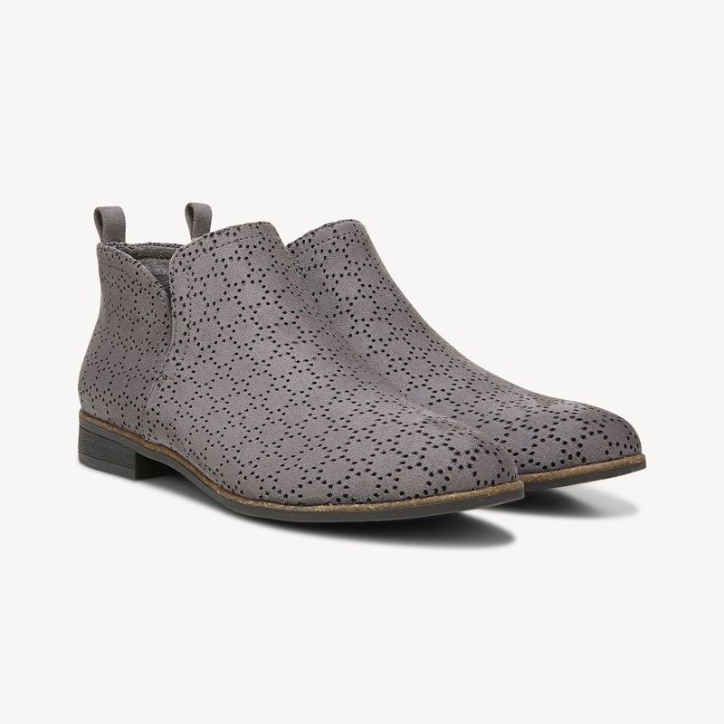 Dr. Scholl's Women's Rate Bootie Boots Dark Shadow Grey Microfiber Pe DRSCH Dark Shadow Grey Pe 6.5 M
