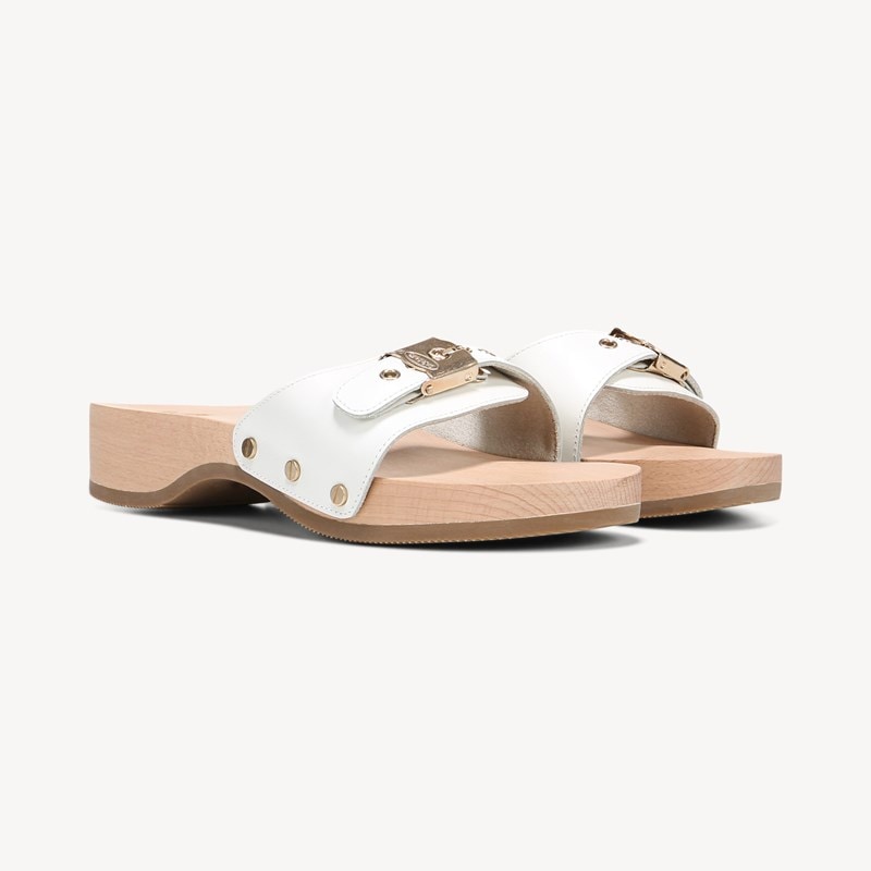 Dr. Scholl's Orig Collection Women's Original Sandal White Leather DRORG 10.0 M