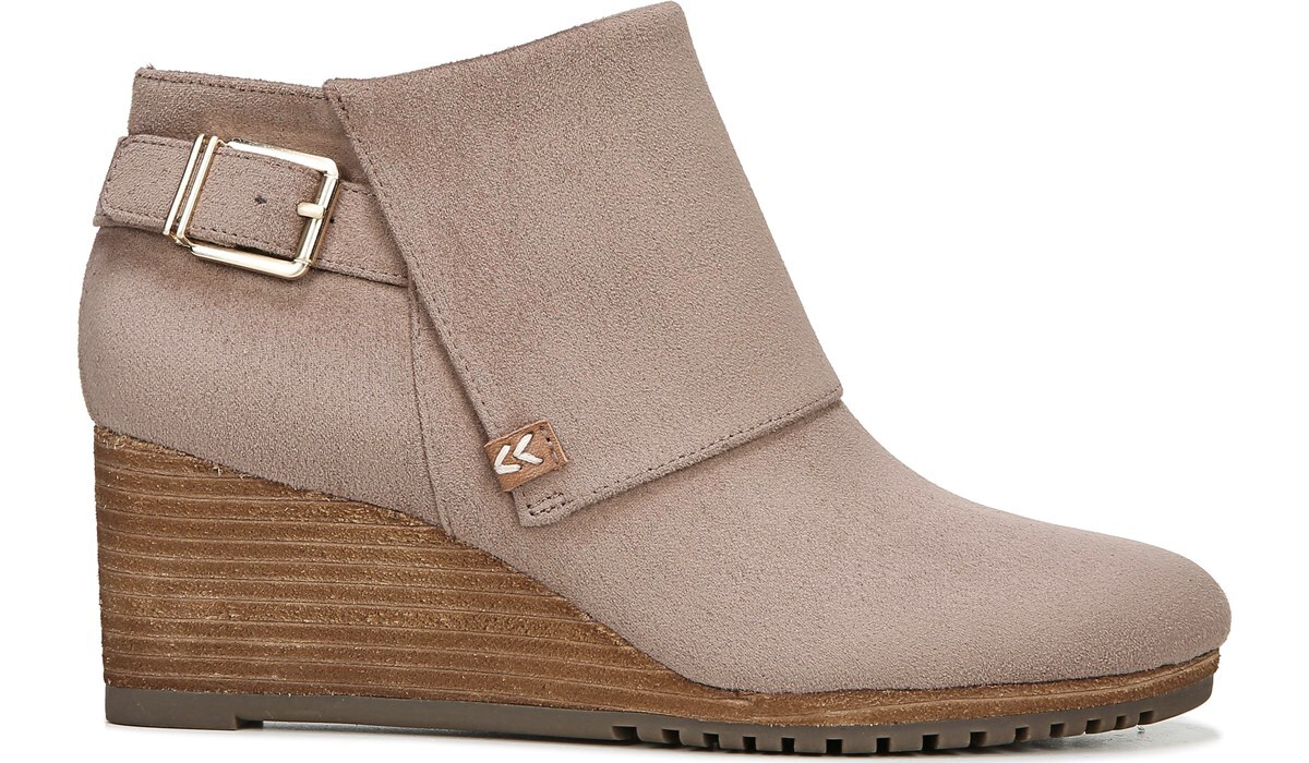 dr scholl's create wedge bootie grey