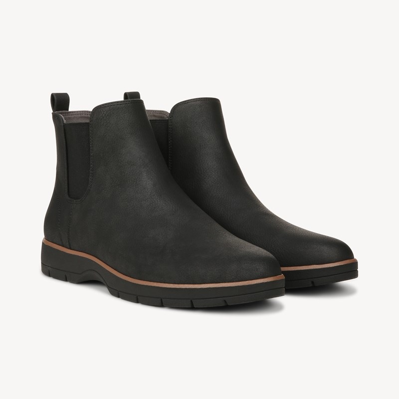 Dr. Scholl's Women's Northbound Chelsea Boot Black Faux Leather DRSCH 6.5 M