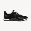 Black Faux Leather/Mesh