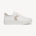 White/Gold Faux Leather