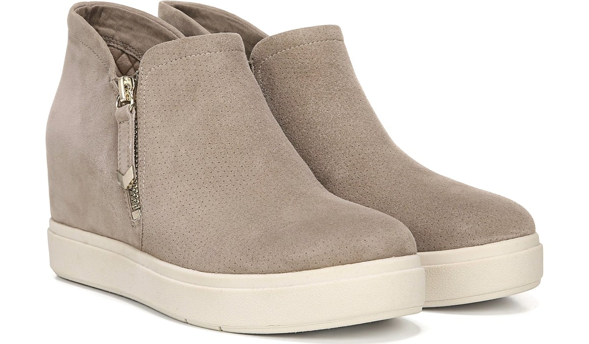 taupe wedge sneakers