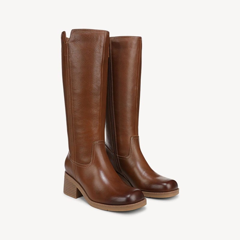 Dr. Scholl's Orig Collection Women's Joplin Luxe Tall Riding Boot Walnut Brown Leather DRORG 9.5 M