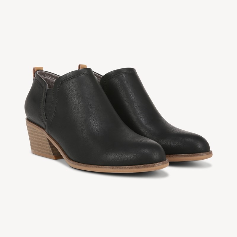 Dr. Scholl's Women's Laurel Ankle Bootie Boots Black Synthetic DRSCH Suede 8.5 W
