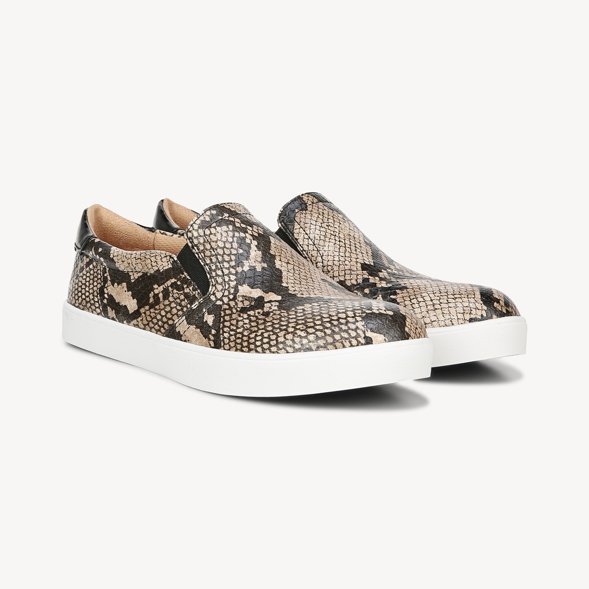 snake print slip ons