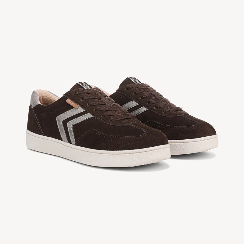 Dr. Scholl's Orig Collection Women's X Milk Bar Rebel Sport Sneaker Shoes Brown Leather DRORG 8.5 M