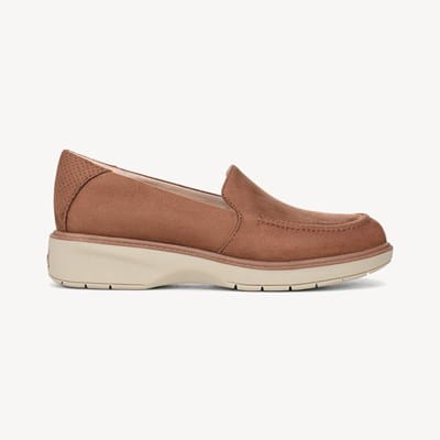 Mocassin Femme Dr. Scholl's En Cuir Marron - Taille 6 US - Fermeture Velcro, Confortable - Neuf