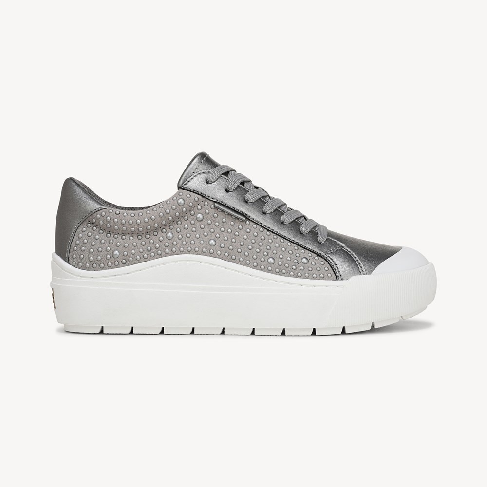 (取寄) ドクターショール レディース タイム オフ レース-アップ シューズ Dr. Scholl's women Time Off Lace-Up Shoes Pewter llic Pearls Dr. Scholl's Women's Time Off Sneaker | Women's Sneakers
