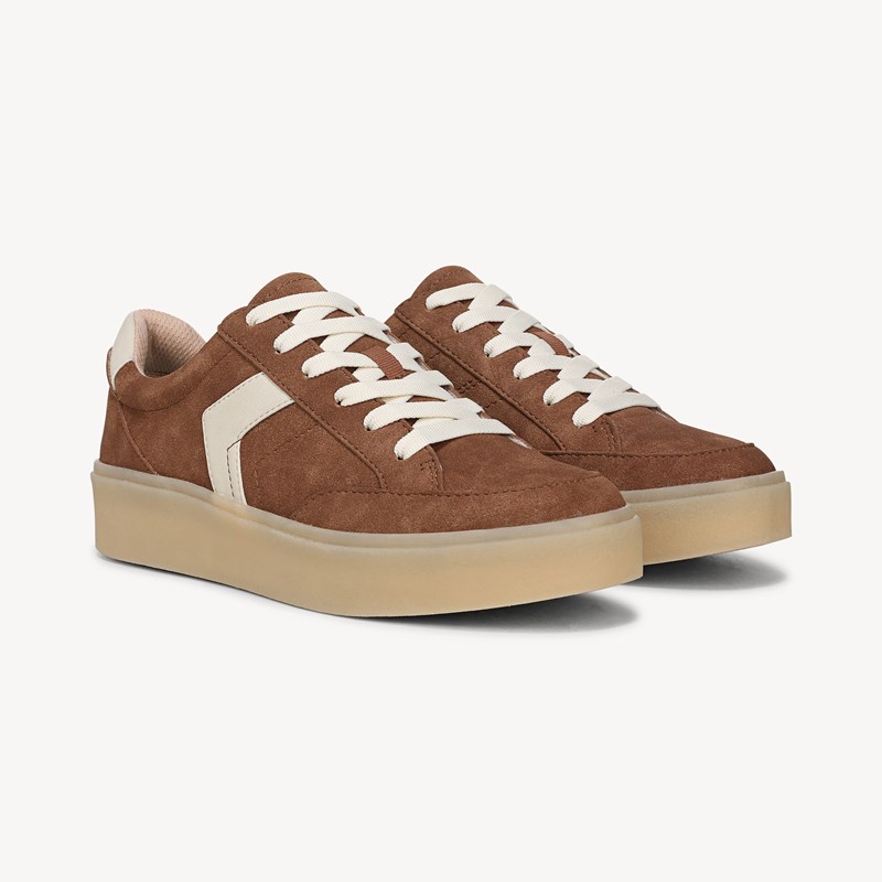 Dr. Scholl's Women's Madison Lace Sneaker Shoes Dark Honey Faux Leather DRSCH 9.5 M