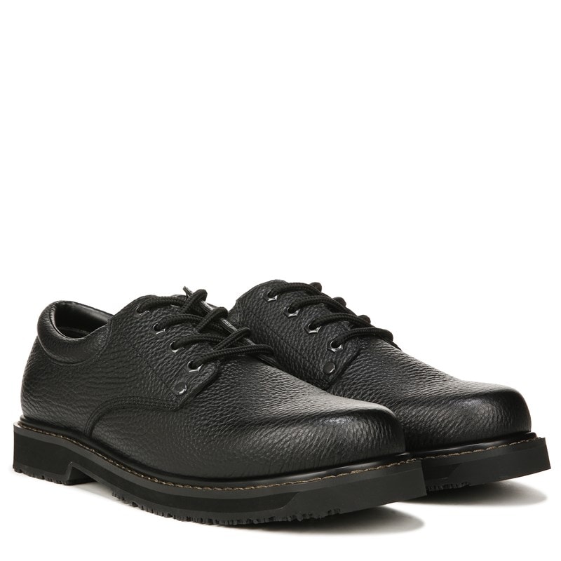 Dr. Scholl's Work Men's Harrington II Slip Resistant Oxford Shoes Black Leather DRTX 10.5 M