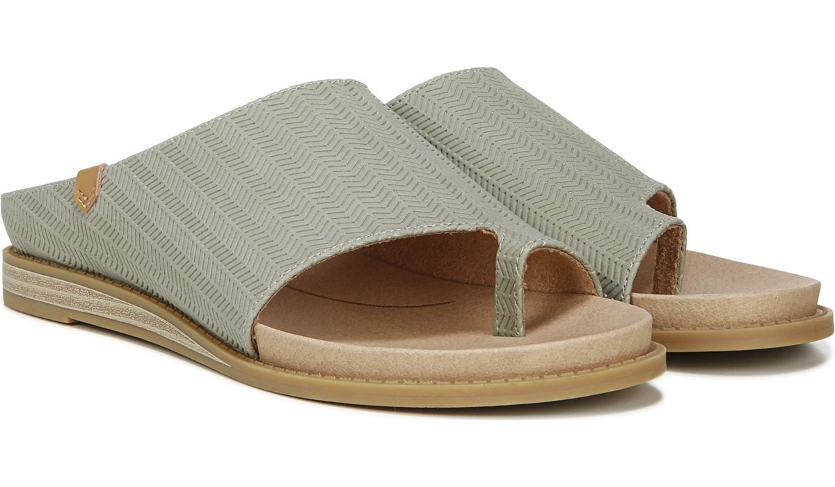 sage green flip flops