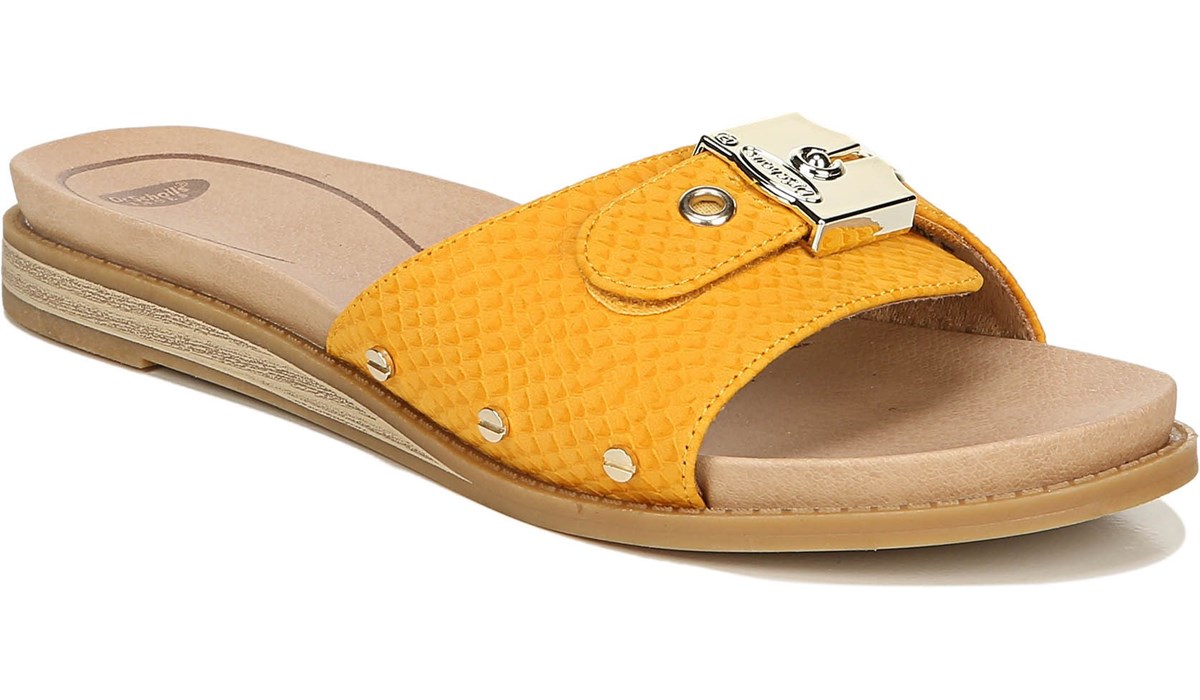 dr scholl's yellow sandals