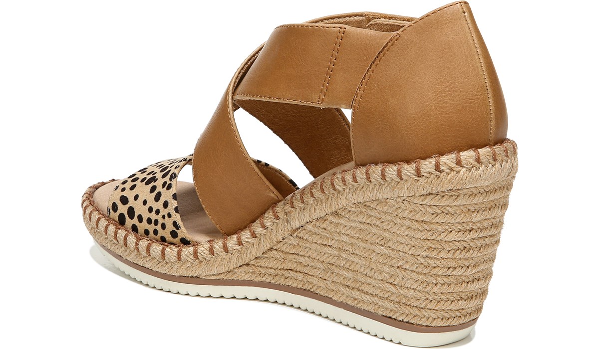 dr scholl's leopard wedge