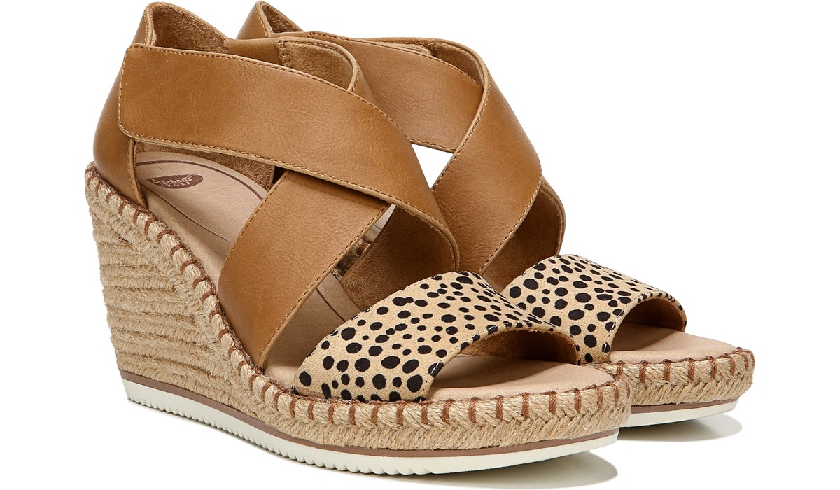 leopard wedge sandals