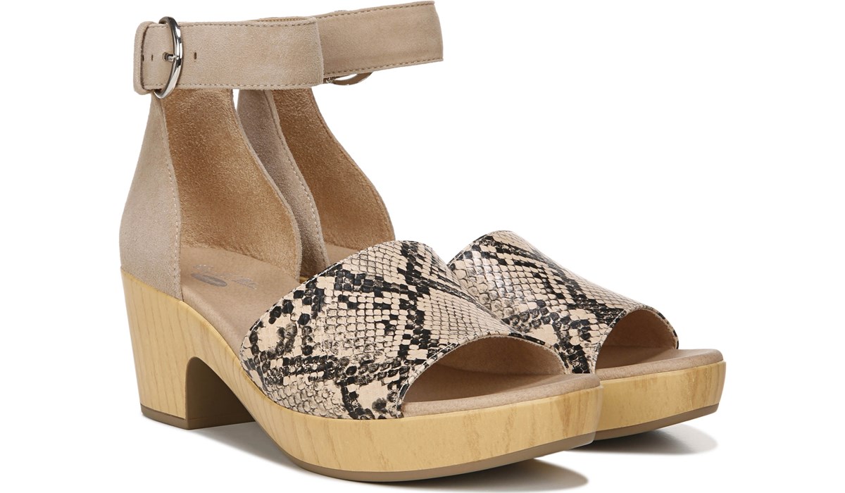 taupe block heel sandals