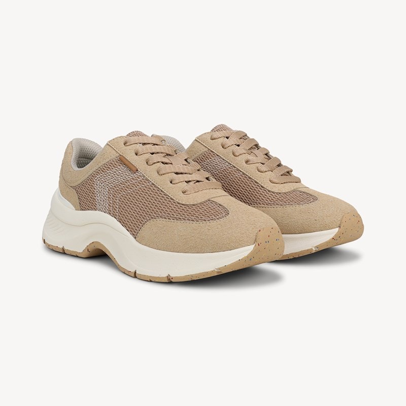 Dr. Scholl's Women's Walk Mode Sneaker Shoes Cuban Sand Fabric DRSCH Suede 7.0 M