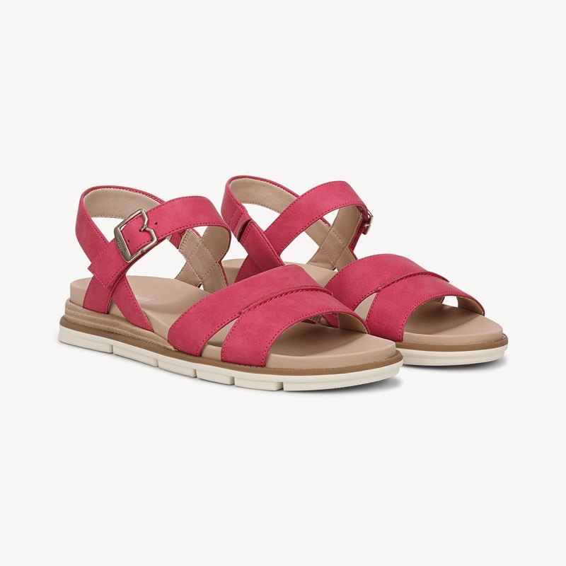 Dr. Scholl's Women's Timeless Fun Casual Sandal Magenta Faux Leather DRSCH 6.5 M
